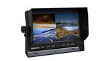 7" LCD Monitor, cyfrowy panel 800*480, 300 cd, z ramką przeciwsłoneczną, możliwość wyświetlania 4 kamer jednocześnie podłączenie 4 x RCA
