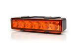 Lampa ostrzegawcza LED żółta, klosz pomarańczowy, 12/24V, W117