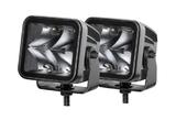 Zestaw dwóch lamp roboczych LED Hella Black Magic 12/24V 3,2" 3000lm, cube ValueFit