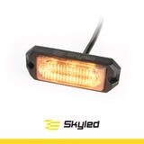 Lampa ostrzegawcza SKYLED 76x29 mm (stroboskop pomarańczowe światło 3 LED) R10 R65 SAE