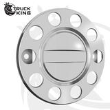 Osłona na felgę 22,5", stal nierdzewna, zamknięty środek, mocowana na śruby, 10 otworów, PCD 335mm