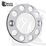 Osłona na felgę 22,5", stal nierdzewna, otwarty środek, mocowana na śruby, 10 otworów, PCD 335mm