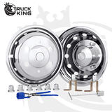 Komplet kołpaków na felgi 16"x6", Iveco Daily (2006-), stal nierdzewna, mocowane na śruby, PCD 205mm (3,5T+)