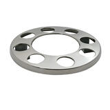 Osłona na felgę 19,5", stal nierdzewna, otwarty środek, mocowana na śruby, 8 otworów, PCD 275mm