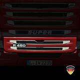 Listwy ozdobne na dolny grill  Scania R po 9.2009 / Streamline