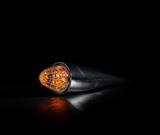 Lampa torpedo 16 LED biały klosz/pomarańczowe światło