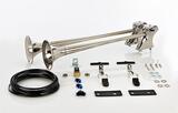 Zestaw dwóch sygnałów pneumatycznych z zestawem montażowym i elektrozaworem 24V (stal nierdzewna, 65 i 70 cm, bez pokryw)
