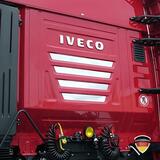 Listwy ozdobne ze stali nierdzewnej na tył kabiny z logo IVECO Stralis (>2007)