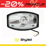 Reflektor dalekosiężny SKYLED JUMBO ELLIPSE (Dalekosiężne: żarówka H1, 70W, 24V, pozycja LED, obudowa: czarna, Klosz: przezroczyste szkło)
