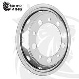 Kołpak na przednią felgę 22,5"x9" oraz 8,25", stal nierdzewna, mocowany na śruby, 10 otworów, PCD 335mm, styl Ameryka