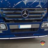 Listwy ozdobne ze stali nierdzewnej w centralną część zderzaka bez wlotu powietrza (na malowane części); ACTROS MP2 L/LH