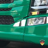 Listwy ozdobne ze stali nierdzewnej Ozdobne przedłużenie lamp przeciwmgielnych w Scania S i R (2017-)