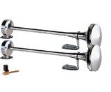 Zestaw dwóch sygnałów pneumatycznych TRUCK POWER TA150 i TA180 z zestawem montażowym i elektrozaworem FIAMM 24V (stal nierdzewna, 62 i 53 cm, z pokrywami)