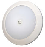 Oświetlenie wnętrza LED 12V-24V; Okrągłe, montowane na płasko, matowe, zintegrowany włącznik