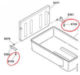 Śruba mocująca zawias drzwi lodówki TB36