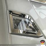 Listwy ozdobne ze stali nierdzewnej wokół reflektorów, Scania S, R 2017-