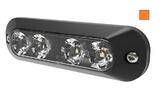 Lampa ostrzegawcza (stroboskop pomarańczowe światło LED) R10,R65, IP67 4 diody LED