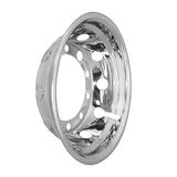 Kołpak na tylną felgę 22,5"x11,75", stal nierdzewna, mocowany na śruby, 10 otworów, PCD 335mm, głębokość 166mm, styl Ameryka