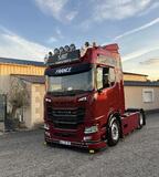 Osłona przeciwsłoneczna SCANIA S/R NG aluminium 40 cm wysokości na 2 lampy starego typu Fox Parts łuk - Extra Low