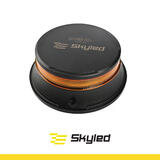 Światło ostrzegawcze (kogut) SKYLED Minor 12-24V (3 śrubki, pomarańczowy odbłyśnik, czarna obudowa, R65) wys: 50,5 I śr: 133 mm
