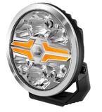 Reflektor dalekosiężny Hella ValueFit ramka Chrom 9" okrągły FULL LED 12/24V pozycja biała / bursztynowa ref. ECE 50
