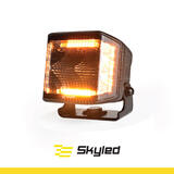 Lampa robocza SKYLED DARK ILLUSION FLASH QF70F ze światłem ostrzegawczym oraz doświetleniem bocznym 10-30V, 70W, 2194 Lm (światło rozproszone) R10/R23/R65