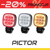 Lampa robocza SKYLED Pictor 45F, 12-48V, 45W, 4200 Lm (światło rozproszone), światło pozycyjne białe/pomarańczowe/czerwone