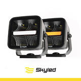 Lampa robocza SKYLED DARK ILLUSION QP40F z białym i pomarańczowym światłem pozycyjnym 10-30V, 40W, 4800 Lm (światło rozproszone) R10