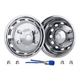 Komplet kołpaków na felgi 17"x5,5", VW Crafter 50 LWB, stal nierdzewna, mocowane na śruby, 12 otworów went., PCD205mm