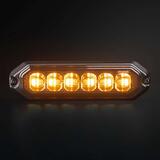 Lampa ostrzegawcza DARK KNIGHT STROBE LIGHT DUO Strands (stroboskop pomarańczowe światło LED), R10, R65, IP67/69K, 6 diod LED