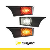 Lampy obrysowe (para) SKYLED ORM-LED 24V Old Schoolowe lampy dachowe SCANIA serii 2 (biała/pomarańczowa - czerwona/pomarańczowa)