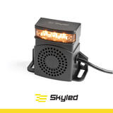 Sygnał cofania SKYLED BOOM Flash z pomarańczowym światłem ostrzegawczym 12-80V, 92-107dB, R10