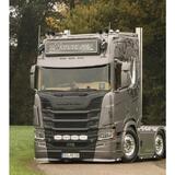 Osłona przeciwsłoneczna SCANIA S/R NG aluminium 35 cm wysokości na 5 lamp nowego typu Fox Parts łuk