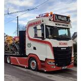 Osłona przeciwsłoneczna SCANIA S/R NG aluminium 35 cm wysokości na 2 lampy nowego typu Fox Parts - prosta