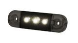 Światło pozycyjne białe (przydymiane) 12/24V obrysowa przednia (3 x LED) W275.1 BLACK