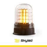 Światło ostrzegawcze (kogut) SKYLED BIG LANTERN 12-24V (3 śrubki, biały klosz, pomarańczowy LED, R65) wys: 181 mm I śr: 141 mm