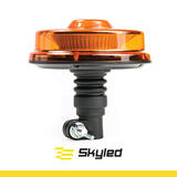 Światło ostrzegawcze (kogut) SKYLED UFO 12-24V (na trzpień, złącze DIN), pomarańczowy klosz, R65) wys: 144 mm I śr: 151 mm