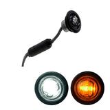 Okrągłe światło obrysowe LED biała/pomarańczowa barwa światła - przydymiany klosz