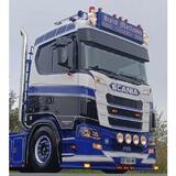 Osłona przeciwsłoneczna SCANIA S/R NG aluminium 39 cm wysokości na 2 lampy nowego typu na dole Fox Parts - Extra Low