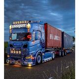 Osłona przeciwsłoneczna SCANIA S/R NG aluminium 34 cm wysokości na 4 lampy starego typu Fox Parts -  Low