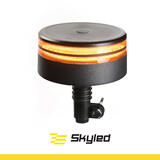 Światło ostrzegawcze (kogut) SKYLED SK-LED Revolution 12-24V (złącze DIN, czarna obudowa, pomarańczowy LED, R65) wys: 155 mm I śr: 149 mm