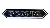 Podświetlany napis SCANIA (czarny) / romb (czarny) - białe zimne światło LED 24V