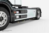 Ramy międzyosiowe malowane na czarno z obrysami LED - Mercedes Actros 2025- (ProCab) Diesel Engine 3700 mm