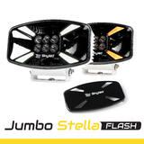 Reflektor dalekosiężny SKYLED Jumbo Stella Flash White - biała obudowa (140W, dynamiczne białe i pomarańczowe światło pozycyjne / światło ostrzegawcze / pokrywa) R10/R65/R148/R149