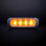 Lampa ostrzegawcza przydymiany klosz (stroboskop, pomarańczowe światło 4 LED) DARK KNIGHT DIRECTIONAL WARNING LIGHT STRANDS