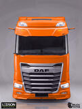 Osłona przeciwsłoneczna TruckKing "Classic" DAF XF, XG, z zestawem montażowym, głębokość 37 cm - 2 wycięcia na lampy obrysowe LEDSON Optoline NGR+