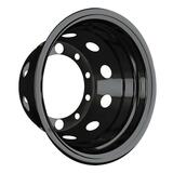 Czarny kołpak na tylną felgę TruckKing 22,5"x9", stal nierdzewna, mocowany na śruby, 10 otworów, PCD 335mm, głębokość 300mm, styl Ameryka