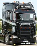 Osłona przeciwsłoneczna do Scanii S NextGen, wykonana z aluminium 4 mm, na 5 lamp starego typu, głębokość 40 cm