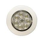 Oświetlenie wnętrza LED 12V-24V ; Okrągłe, montowane na płasko, zintegrowany włącznik