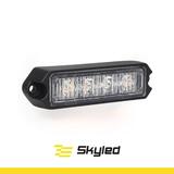 Lampa ostrzegawcza SKYLED 28x104,5 mm (stroboskop pomarańczowe światło 4 LED) R10, R65, SAE